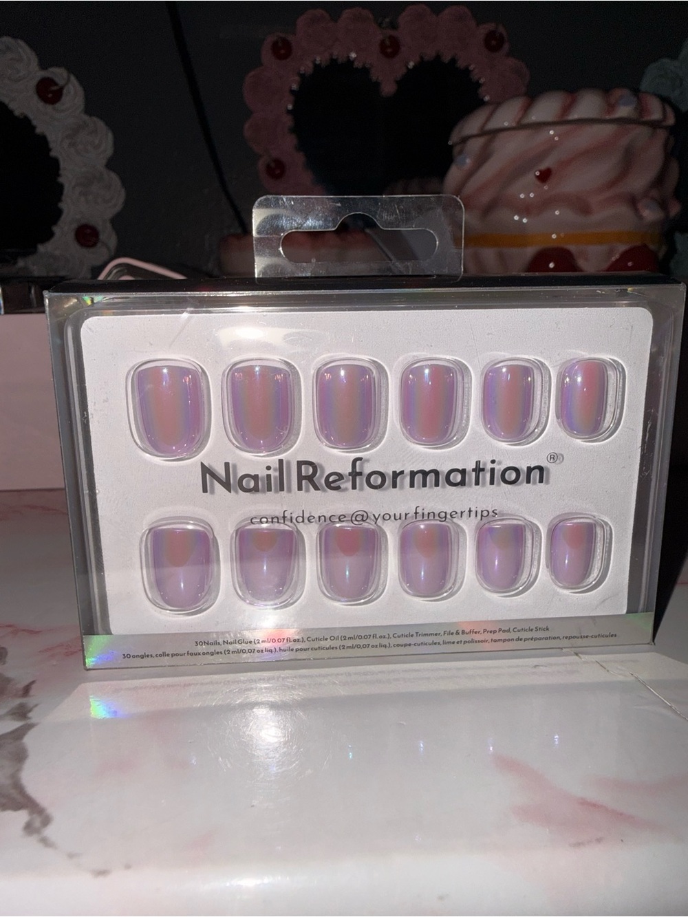 Nail Reformation Purple Iridescent Short Square Press-On Nails - Picture 5 of 5